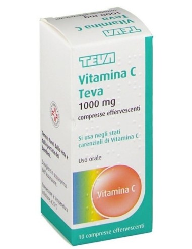 Teva Vitamina C 1000 mg 10 Compresse Effervescenti