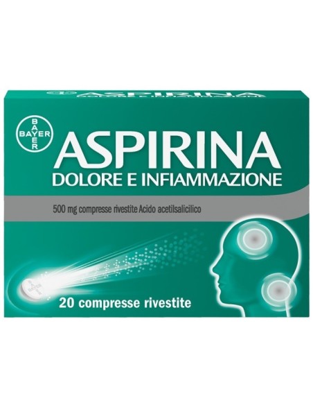 Aspirina Dolore e Infiammazione 500mg 20 Compresse Rivestite