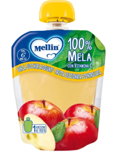 Mellin Pouch Mela 90g 6Mesi+