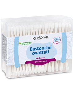 Profar Bastoncini Ovattati Puro Cotone 200 Pezzi