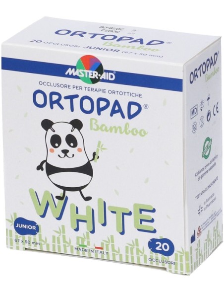 Ortopad Cerotto Oculare Ortottica Bianco Junior 20 Pezzi