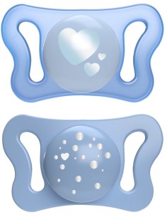 CHICCO SUCCHIETTO MICRO AZZURRO SILICONE 0-2M 2 PEZZI