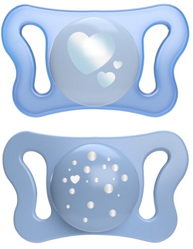 CHICCO SUCCHIETTO MICRO AZZURRO SILICONE 0-2M 2...