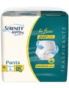 Serenity Soft Dry Sensitive Pants Extra Taglia L 12 Pezzi