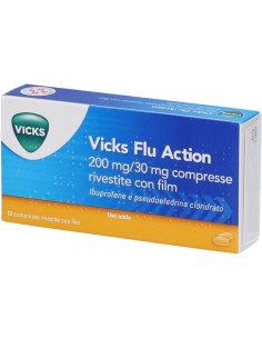 Vicks Flu Action 200mg/30mg 12 Compresse Rivestite