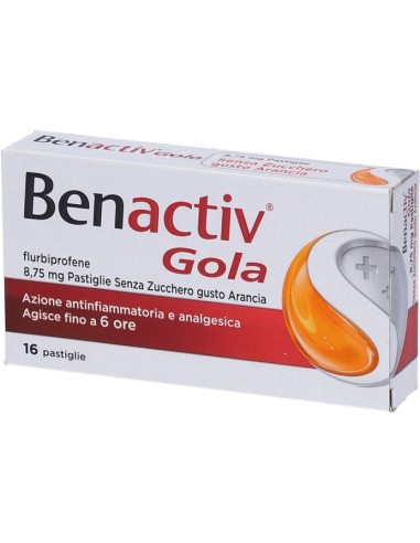 Benactiv Gola 16 Pastiglie Arancia Senza Zucchero