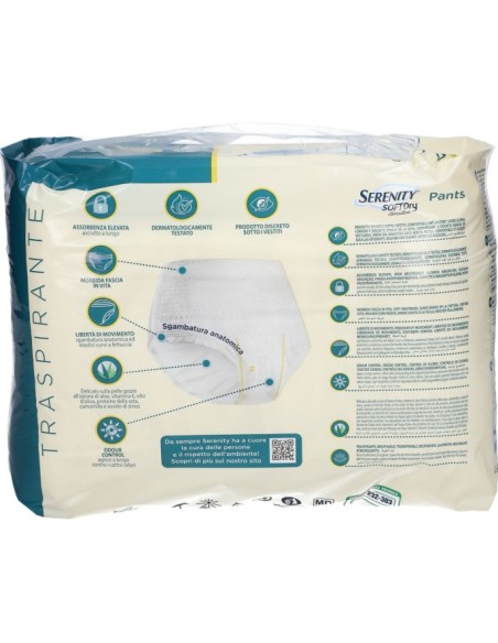 Serenity Soft Dry Sensitive Pants Extra Taglia M 14 Pezzi