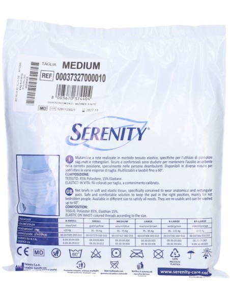 Serenity Mutandine Elastiche a Rete Taglia M 3 Pezzi