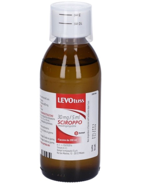 Levotuss Sciroppo 200ml 30mg/5ml