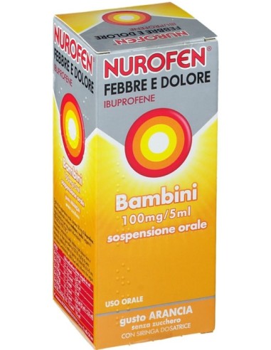 Nurofen Febbre Dolore Bambini 100mg/5ml Arancia 150ml