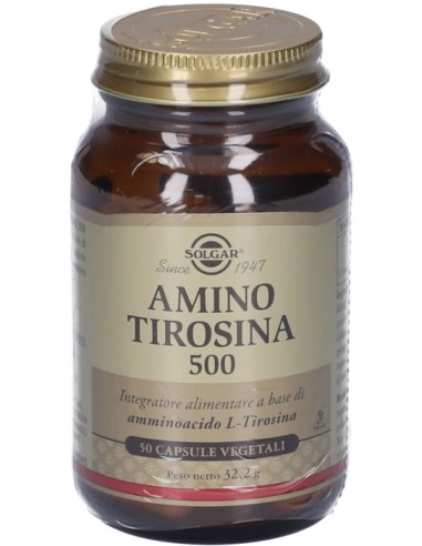 Solgar Amino Tirosina 500 50 Capsule Vegetali