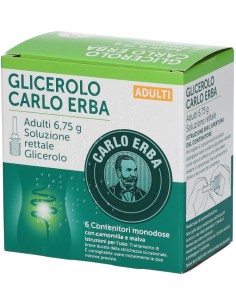 Glicerolo Adulti 6 Microclismi 6,75g Carlo Erba