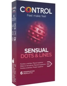 Control Preservativi Sensual Dots&Lines 6 Pezzi