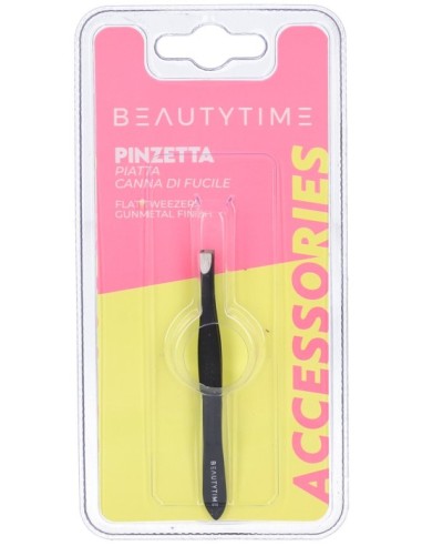 Beautytime Pinzetta Piatta con Finiture a Canna...