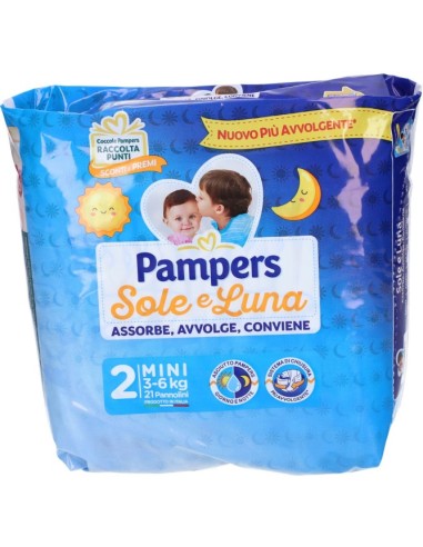 Pampers Sole Luna Pannolini Taglia 2 Mini (3-6...