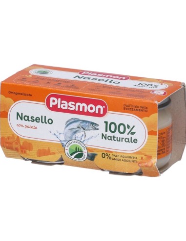 Plasmon Omogeneizzato Nasello Patate 4M+ 2x80g