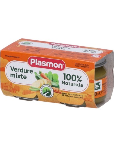 Plasmon Omogeneizzato Verdure Miste 4-6M+ 2x80g