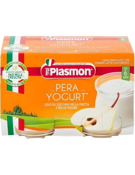 Plasmon Omogeneizzato Yogurt Pera 2x120g