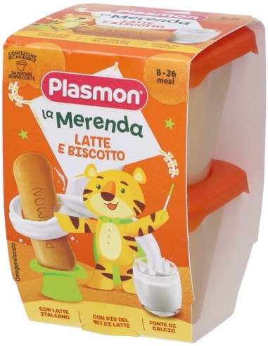 Plasmon La Merenda Latte e Biscotto 2x120g 8-36...