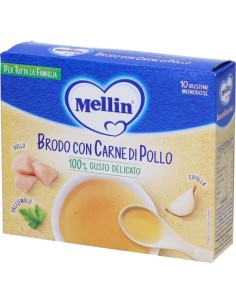 Mellin Brodo Carne Pollo 10 Bustine