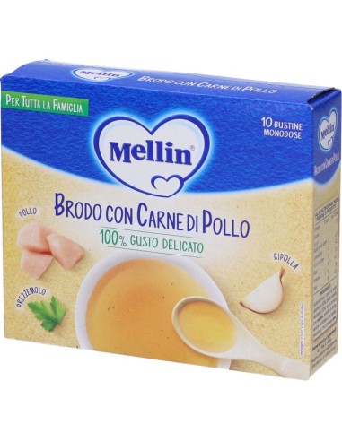 Mellin Brodo Carne Pollo 10 Bustine