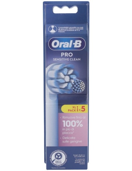 Oral-B Power Refill EB50 Sensitive Clean 5 Testine Di Ricambio