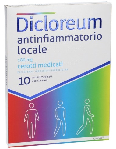 Dicloreum Antinfiammatorio 180mg 10 Cerotti...