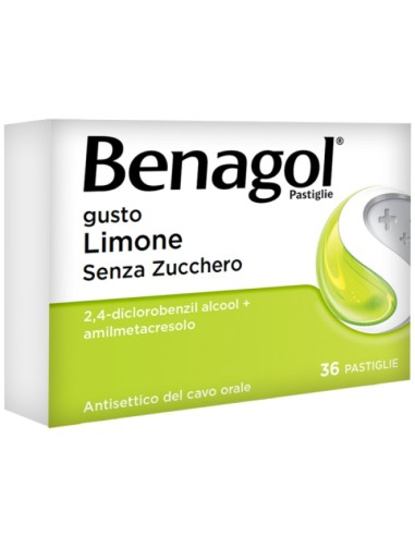 Benagol Limone Senza Zucchero 36 Pastiglie