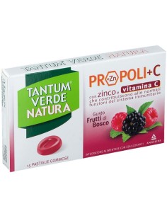 Tantum Verde Natura 15 Pastiglie Propoli+C Frutti di Bosco