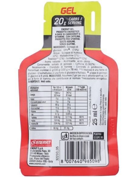 Enervit Gel Agrumi Con Caffeina 25ml