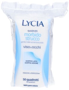 Lycia Quadrotti Struccanti Cotone 50 Pezzi