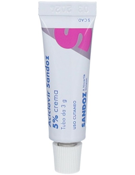 Aciclovir Sandoz Crema Tubo 3g 5%
