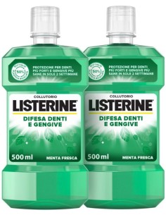 Listerine Difesa Denti e Gengive Collutorio 2x500ml 2