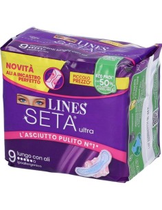 Lines Seta Ultra 9 Assorbenti Lunghi con Ali