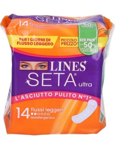 Lines Seta Ultra 14 Assorbenti Flusso Leggero