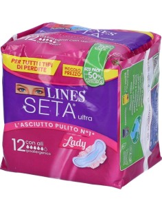 Lines Seta Ultra Assorbenti Lady Ali 12 Pezzi