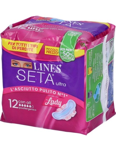Lines Seta Ultra Assorbenti Lady Ali 12 Pezzi