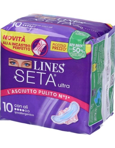 Lines Seta Ultra 10 Assorbenti con Ali