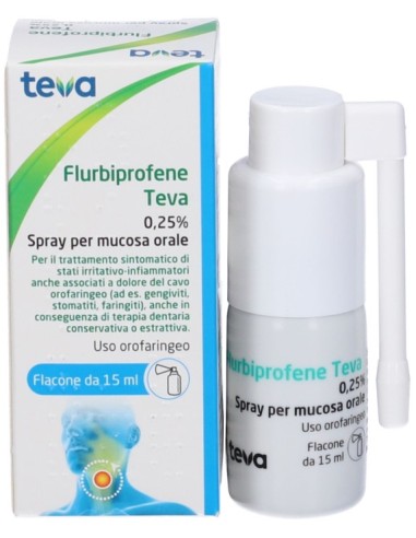 Teva Flurbiprofene 0,25% Spray Mucosa Orale 15ml
