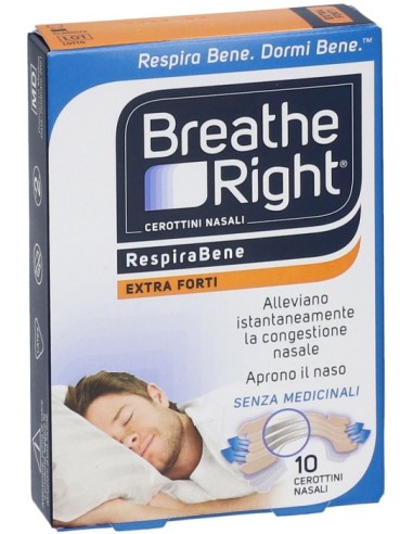 Breath Right Cerotti Nasali Extra Forte 10 Pezzi