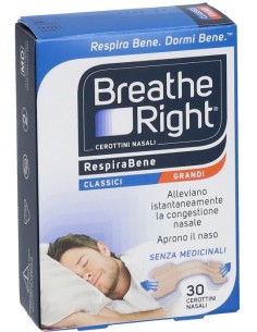 Breathe Right Cerotti Nasali Grandi 30 Pezzi