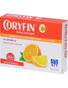 Coryfin C Senza Zucchero Agrumi 24 Caramelle