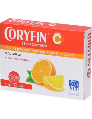 Coryfin C Senza Zucchero Agrumi 24 Caramelle