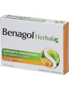 Benagol Herbal Gusto Miele 24 Pastiglie