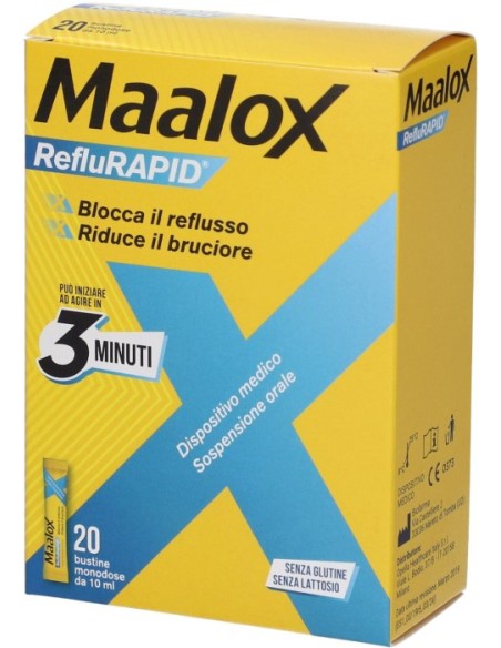 Maalox Reflurapid 20 Bustine 10ml