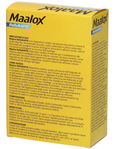 Maalox Reflurapid 20 Bustine 10ml