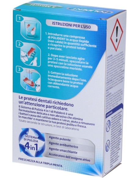 Polident 3 Minuti Pulitore Protesi Dentale Quotidiano 66 Compresse