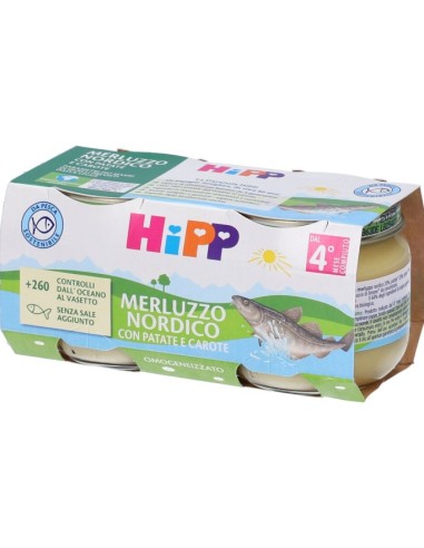 Hipp Omogenizzato Merluzzo con Carote e Patate...