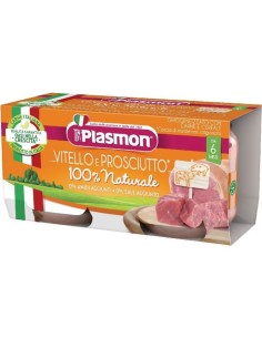 Plasmon Omogeneizzato Vitello/Prosciutto Cotto 2x80g 6Mesi+