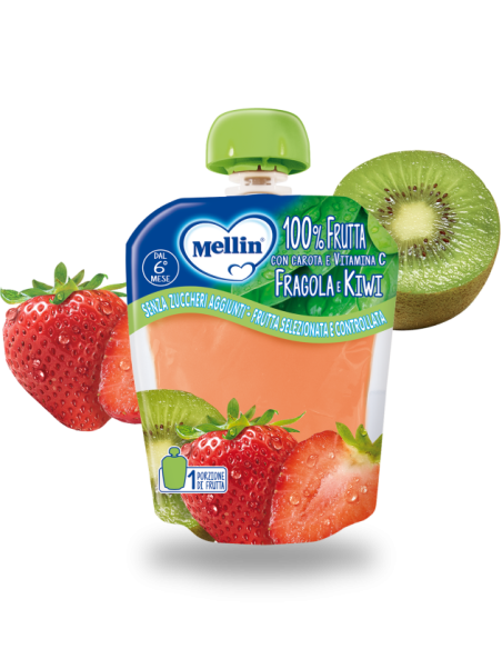 Mellin Pouch Fragola/Kiwi 90g